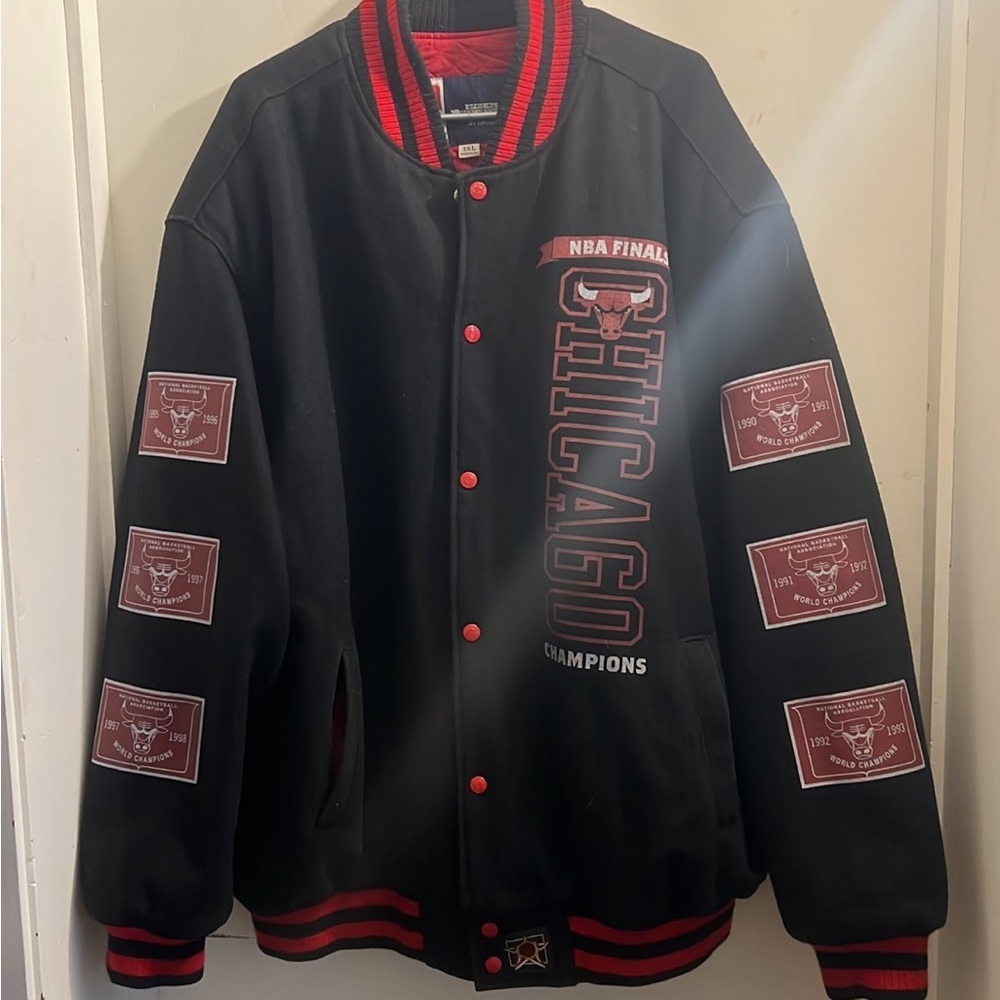 Vintage 1996 Chicago Bulls Varsity Jacket by JH Designs Size XXXL (3XL)